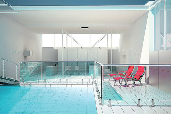 游泳池玻璃围栏