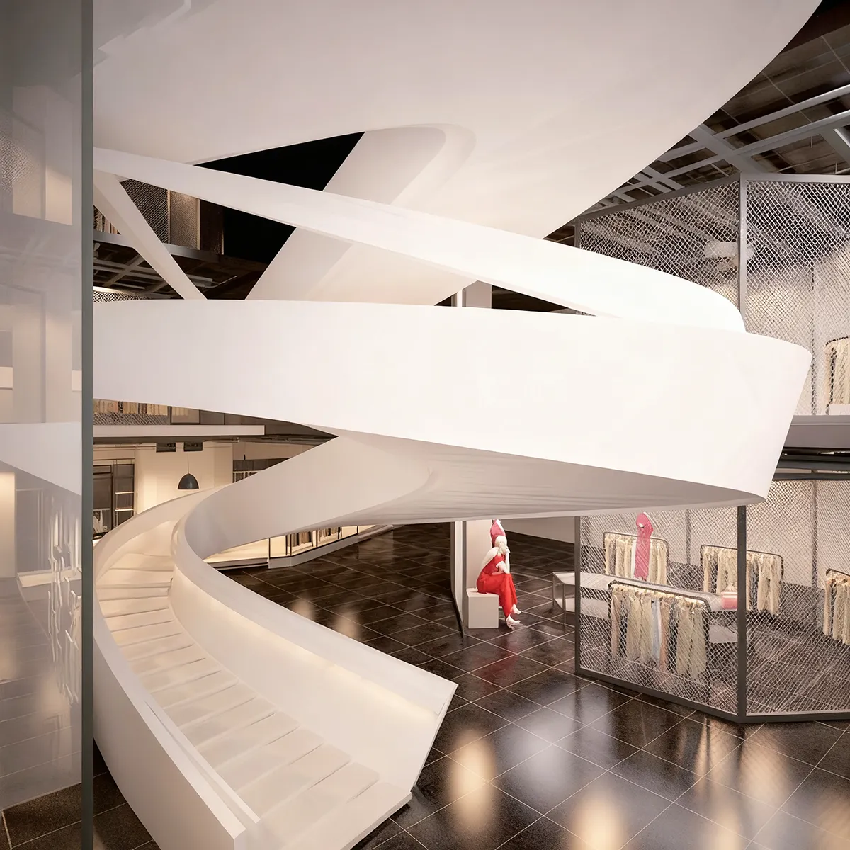 广州概念楼梯项目案例：融合艺术与功能的空间纽带